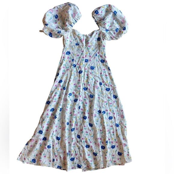 For Love & Lemons Lexy Maxi Dress White Floral Size S - Picture 13 of 14